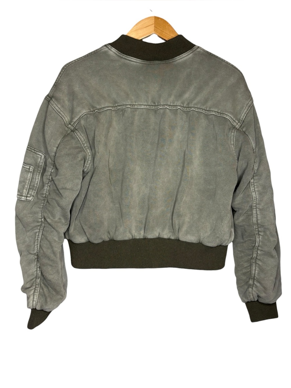 We the Free People Anything Goes bomber jacket women’s size xs washed olive - Picture 3 of 6
